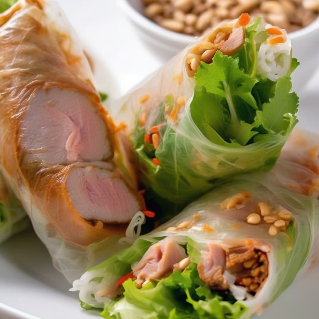 Summer Salad Roll with Marinated Pork