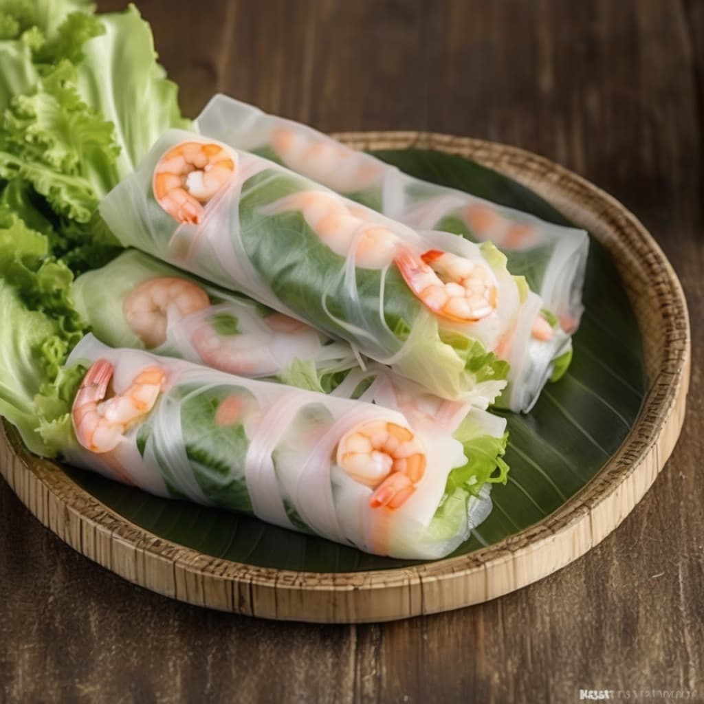 Summer Salad Roll with Shrimp