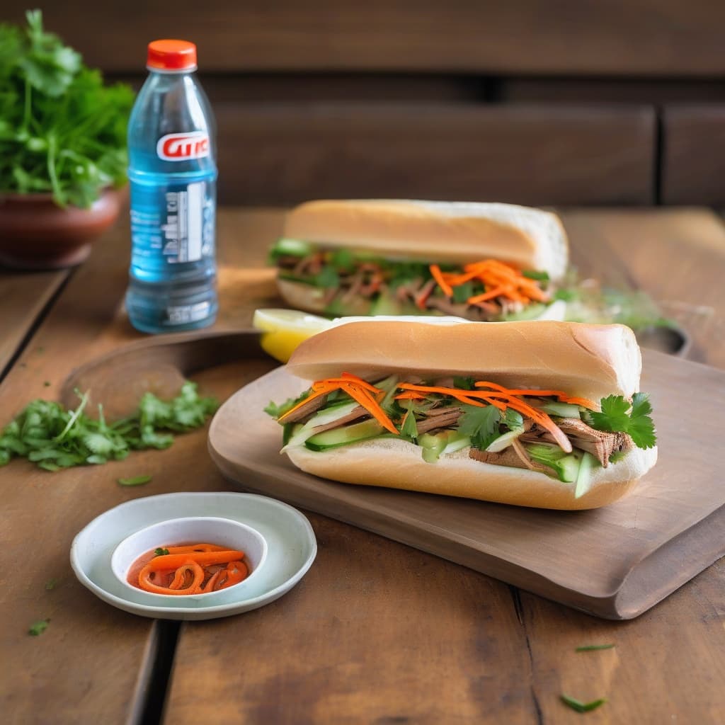 Grilled Lemongrass Pork Vietnamese Sub (Banh Mi) & Pop