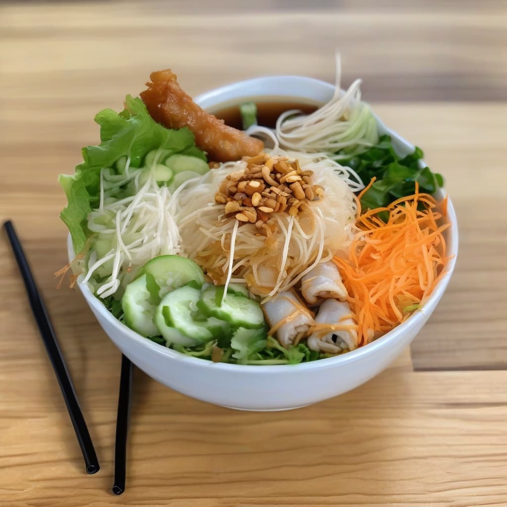 Deep-Fried Spring Rolls with Vermicelli