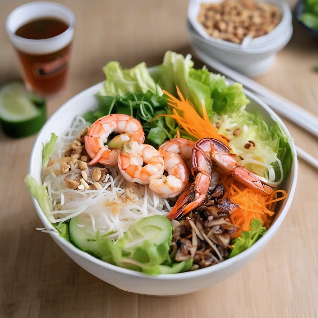 Grilled Prawns and Pork Vermicelli
