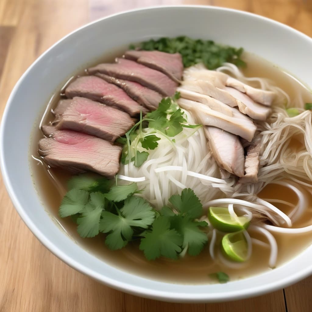 Beef and Chicken Breast Noodle Soup
