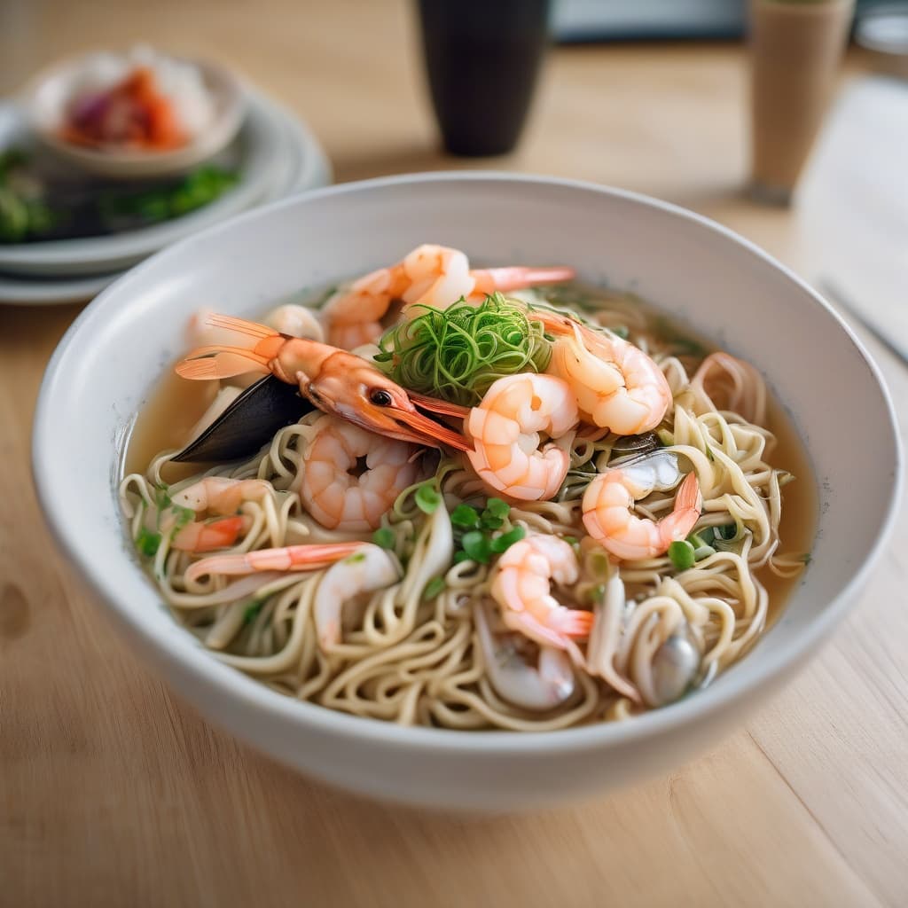 Seafood with Dry Noodles