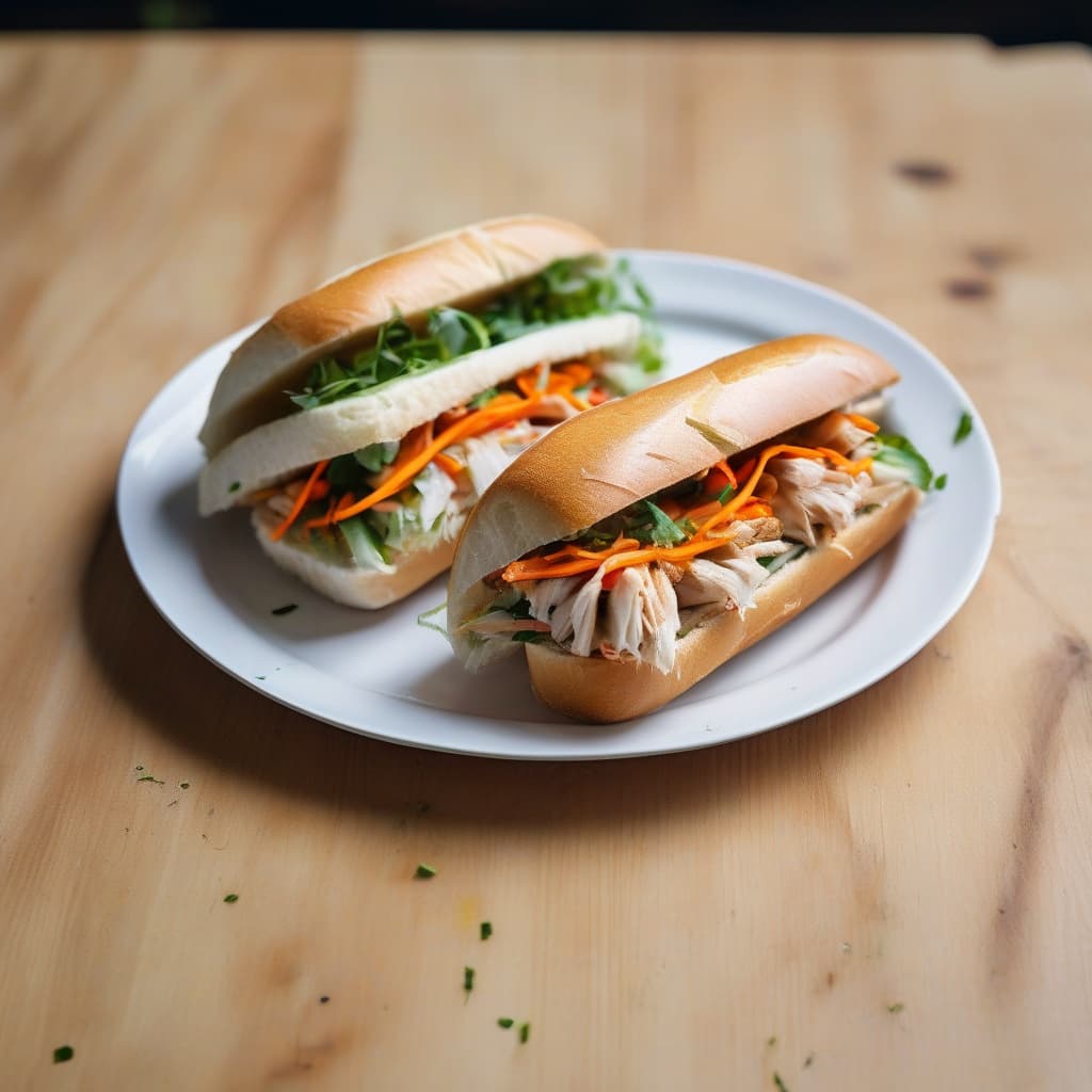 Grilled Lemongrass Chicken Vietnamese Sub (Banh Mi) & Pop