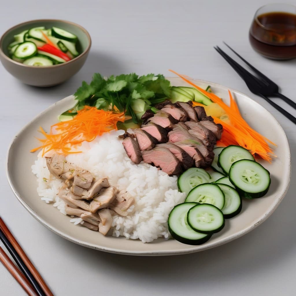 Grilled Beef and Chicken on Rice