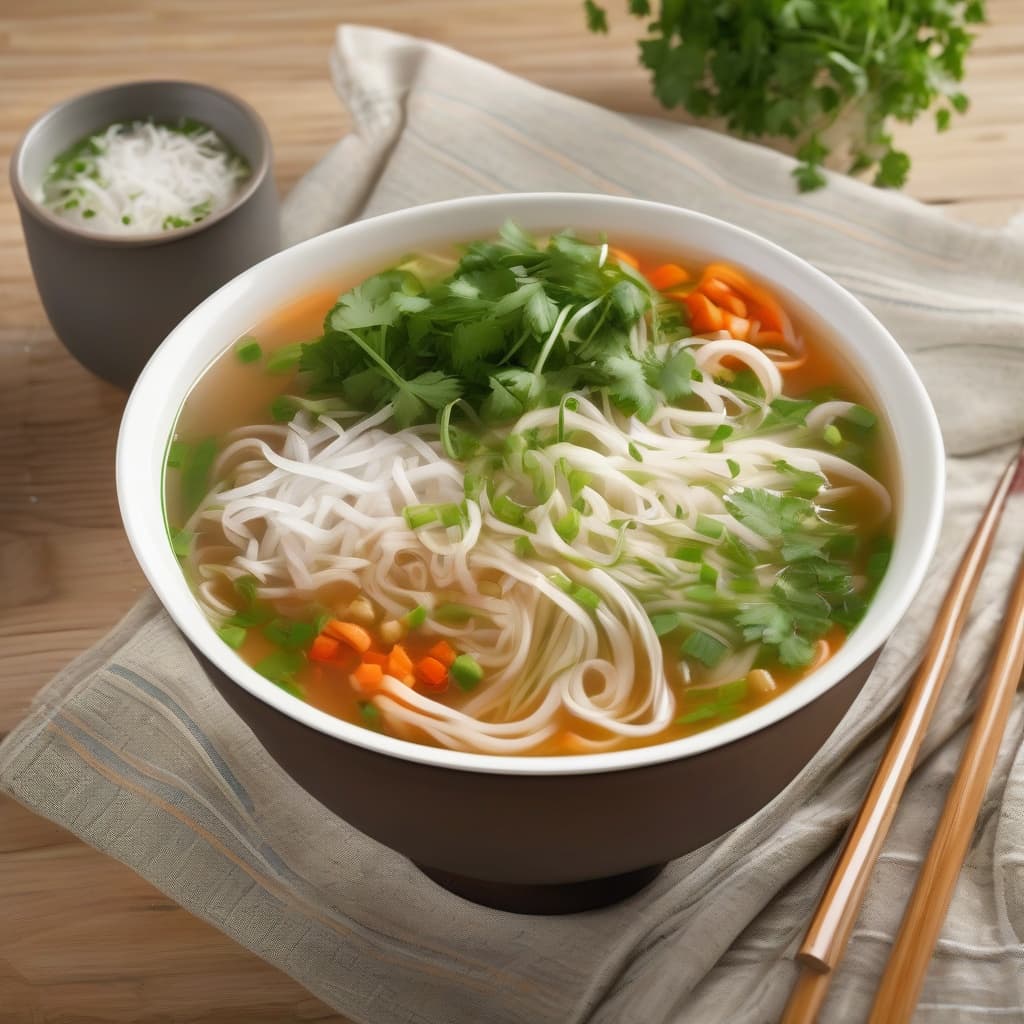 Mixed Vegetables Noodle Soup